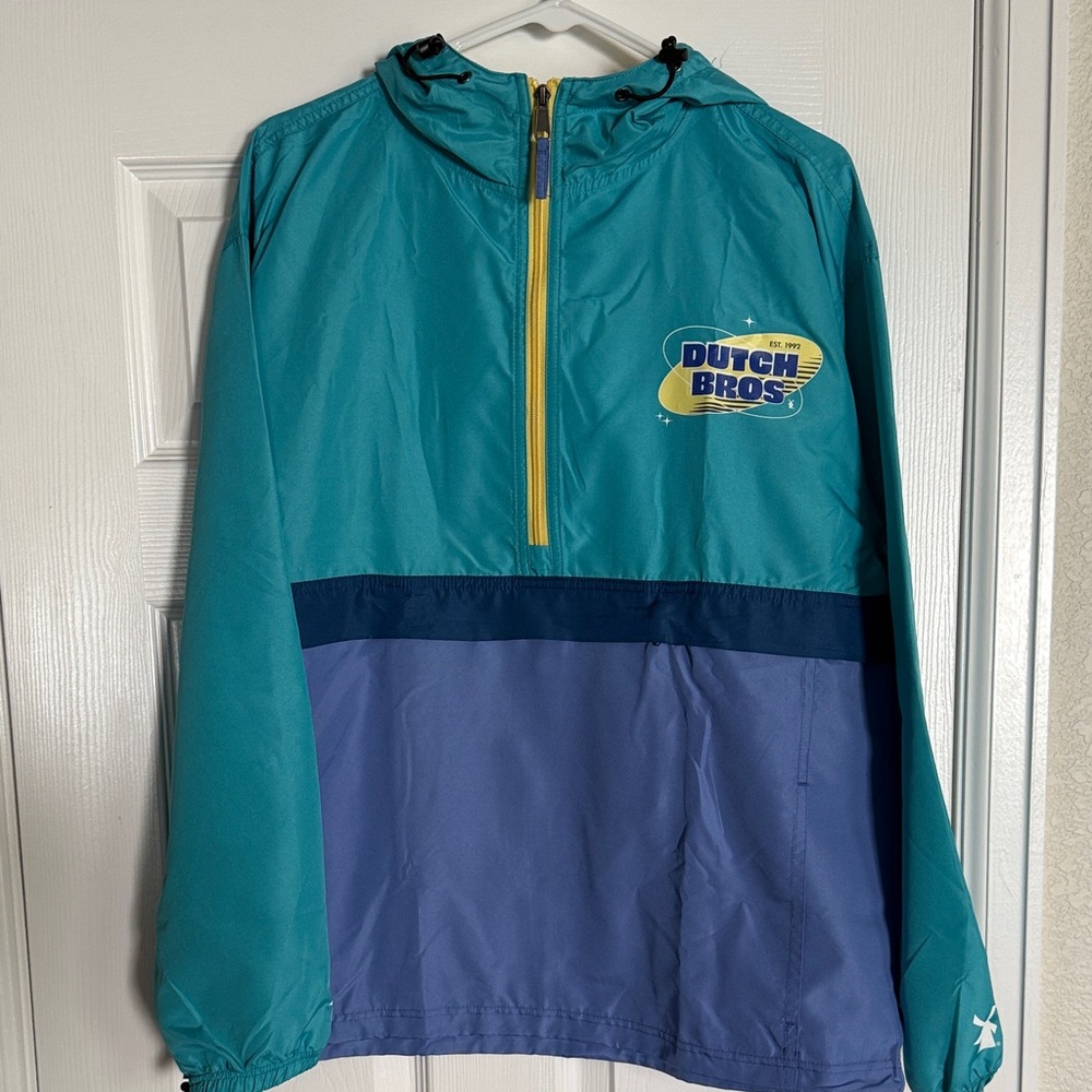 Dutch Bros Teal and Navy Jacket